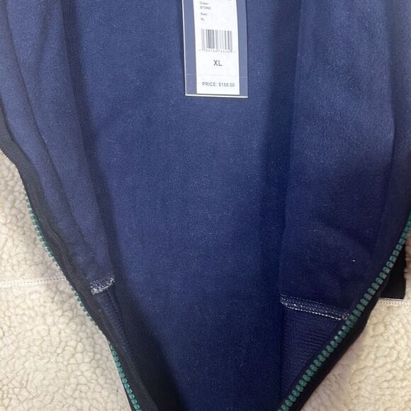 Vineyard Vines Vest Sherpa Fleece Deep Pile Stone Full Zip NWT Men Size XL - Picture 7 of 10